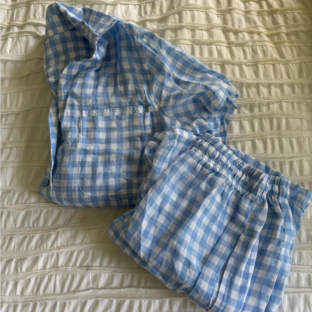 Frankie’s Bikini Lou Button Up Top and Lou High Waisted Gingham Shorts (Set) - Picture 3 of 7